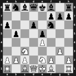 B91j - 6…e5 7.Nde2 b5 [+0.33]