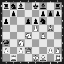 B97p - 8.Qd2 Qxb2 9.Rb1 Qa3 10.e5 [-0.31]