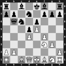 C05l - 4.e5 Nfd7 5.f4 c5 6.c3 Nc6 7.Ndf3 Qb6 8.g3 cxd4 9.cxd4 - Tarrasch Closed [+0.62]