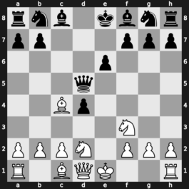 C07m - 4.exd5 Qxd5 5.Ngf3 cxd4 6.Bc4 - Tarrasch Open [+0.22]