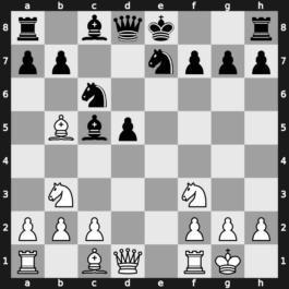 C09k - 6.Bb5 Bd6 7.O-O Ne7 8.dxc5 Bxc5 9.Nb3 - Tarrasch, Open, Main Line