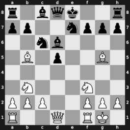 C09n - 6.Bb5 Bd6 7.O-O Ne7 8.dxc5 Bxc5 9.Nb3 Bd6 10.Bg5 - Tarrasch Open Main Line [+0.09]