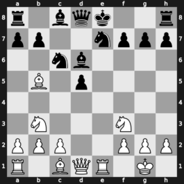 C09o - 6.Bb5 Bd6 7.O-O Ne7 8.dxc5 Bxc5 9.Nb3 Bd6 10.Re1 - Tarrasch Open Main Line [+0.25]