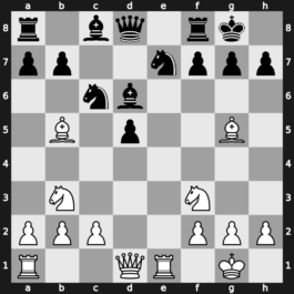 C09p - 6.Bb5 Bd6 7.O-O Ne7 8.dxc5 Bxc5 9.Nb3 Bd6 10.Re1 O-O 11.Bg5 - Tarrasch Open Main Line [+0.14]