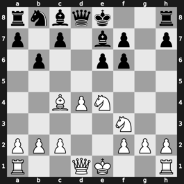 C11w - 4.Bg5 dxe4 5.Nxe4 Be7 6.Bxf6 gxf6 7.Nf3 b6 8.Bc4 - Burn [+0.57]