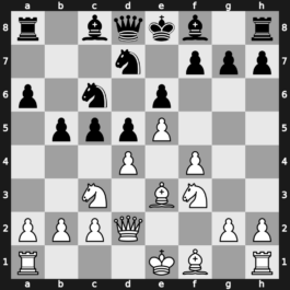 C11k - 4.e5 Nfd7 5.f4 c5 6.Nf3 Nc6 7.Be3 a6 8.Qd2 b5 - Steinitz Boleslavsky [+0.46]