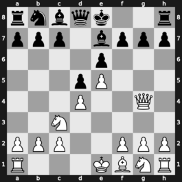 C13c - 5.Bxf6 Bxf6 6.e5 Be7 7.Qg4 - Classical Anderssen-Richter Variation [-0.82]