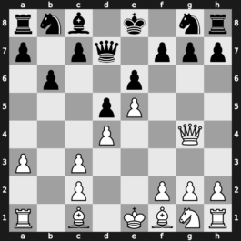 C16i - 4…Qd7 5.a3 Bxc3+ 6.bxc3 b6 7.Qg4 - Winawer Petrosian [+0.93]