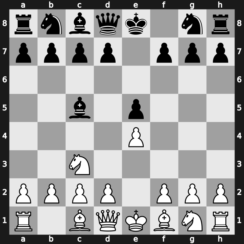 C25d - 2…Bc5 [+0.31]