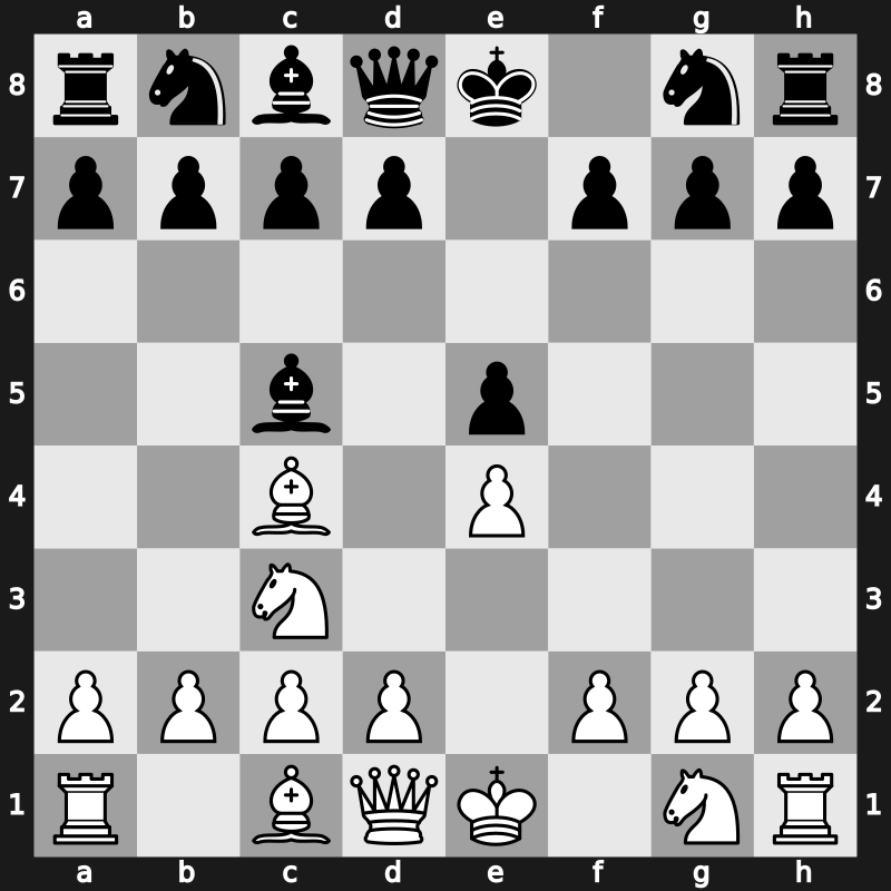 C25e - 2…Bc5 3.Bc4 [-0.16]