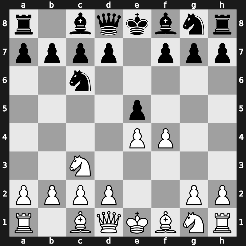 C25m - 2…Nc6 3.f4 [-0.67]