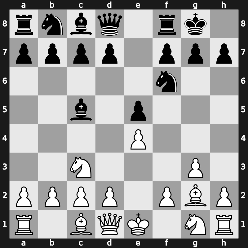 C26g - 3.g3 Bc5 4.Bg2 O-O - Smyslov [+0.04]