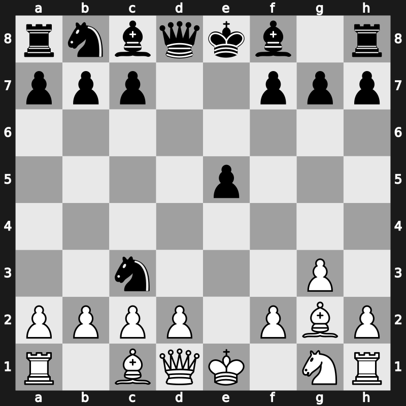 C26j - 3.g3 d5 4.exd5 Nxd5 5.Bg2 Nxc3 - Smyslov [+0.01]