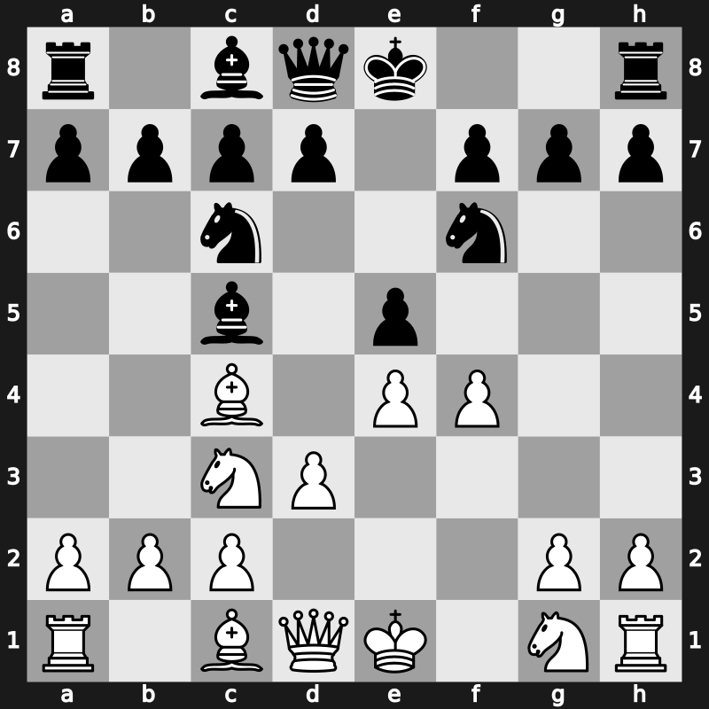 C28i - 4.d3 Bc5 5.f4 [-0.03]