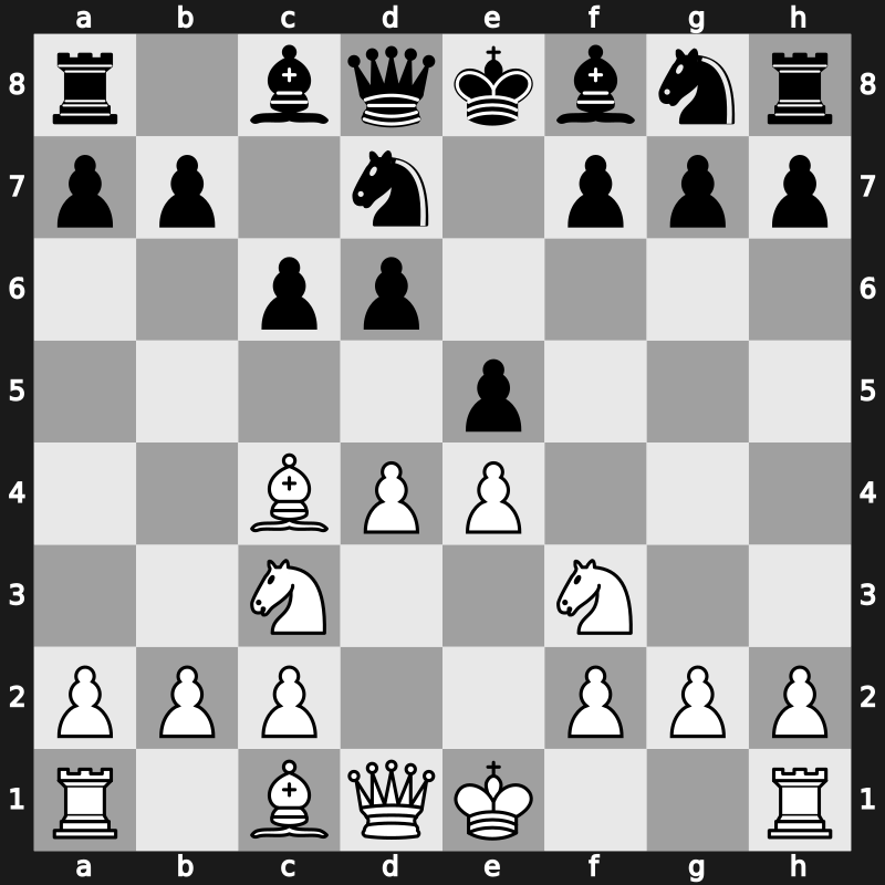 C41g - 3.d4 Nd7 4.Bc4 c6 5.Nc3 - Hanham Schlechter Variation [+0.82]