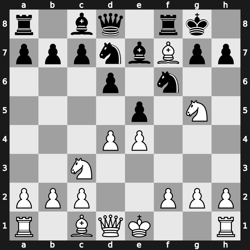 C41s - 3.d4 Nf6 4.Nc3 Nbd7 5.Bc4 Be7 6.Ng5 O-O 7.Bxf7+ - Improved Hanham Larobok Variation [-0.30]