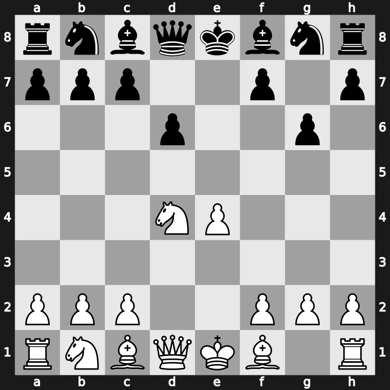 C41n - 3.d4 exd4 4.Nxd4 g6 - Larsen Variation [+0.85]