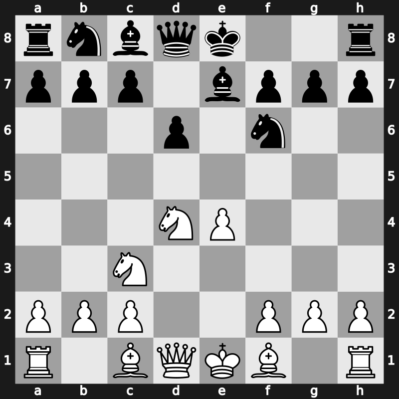 C41k - 3.d4 exd4 4.Nxd4 Nf6 5.Nc3 Be7 [+0.82]