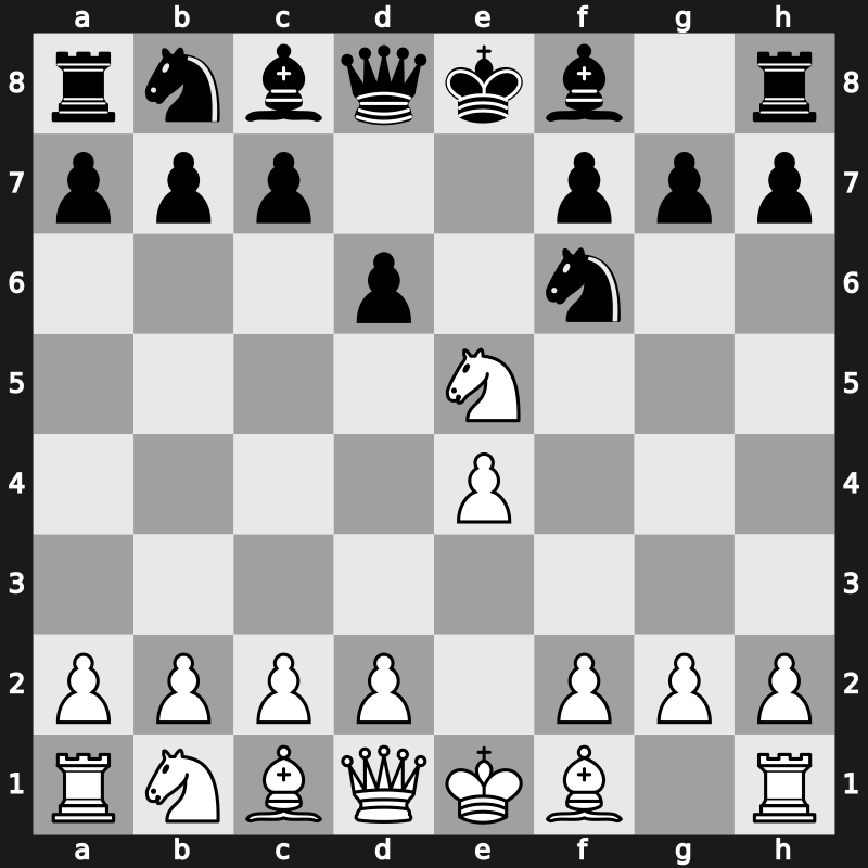 C42g - 3.Nxe5 d6 - Russian Game: [+0.41]
