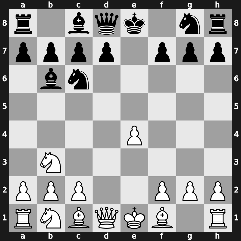 C45p - 4…Bc5 5.Nb3 Bb6 [+0.30]