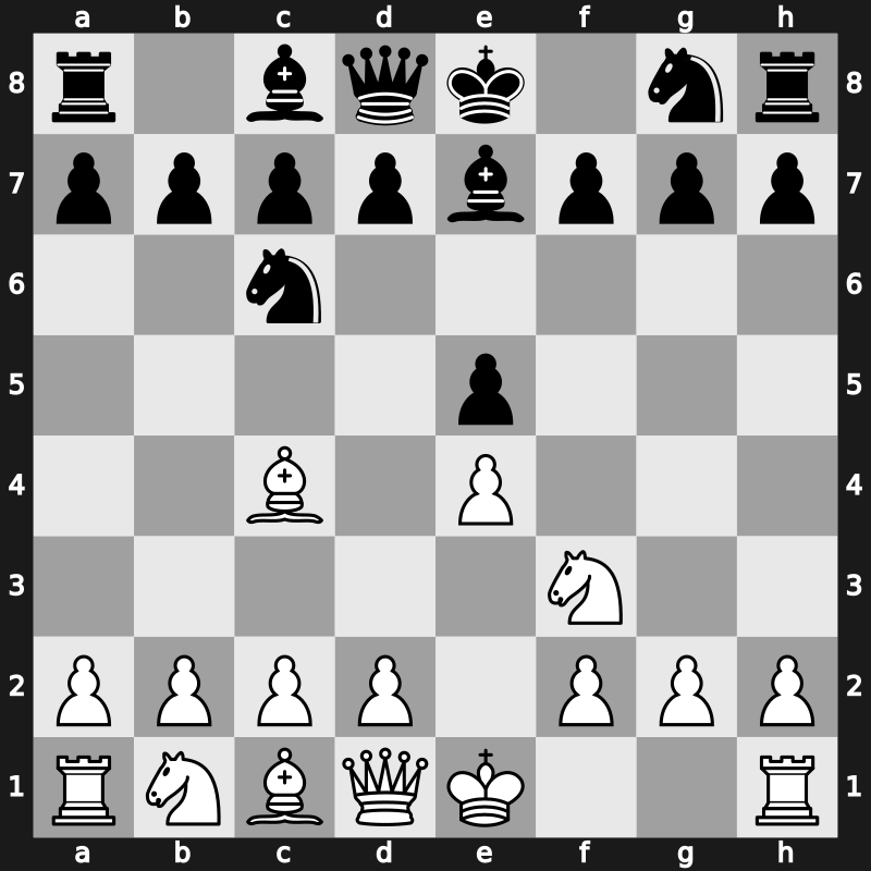 C50e - 3…Be7 - Hungarian Defence [+0.37]