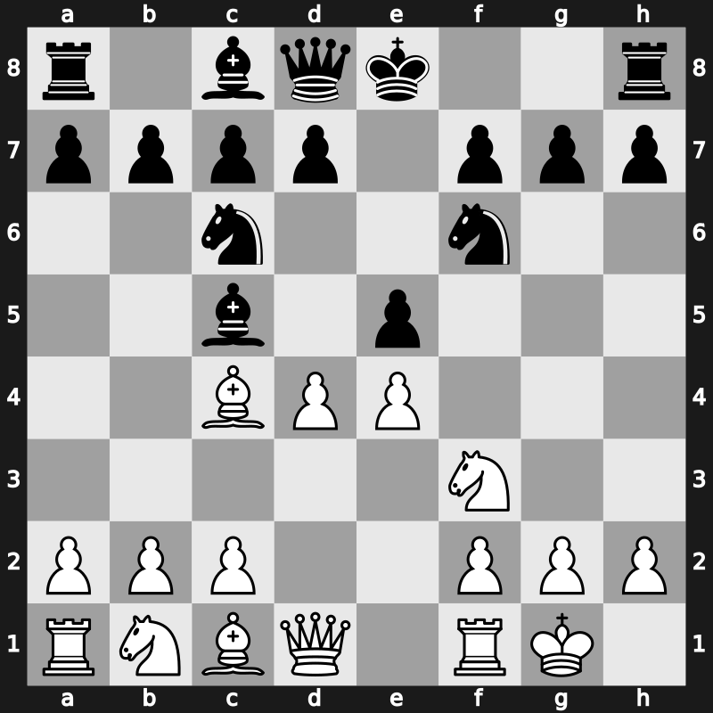 C55b - 4.O-O Bc5 5.d4 - Deutz Gambit [-0.27]