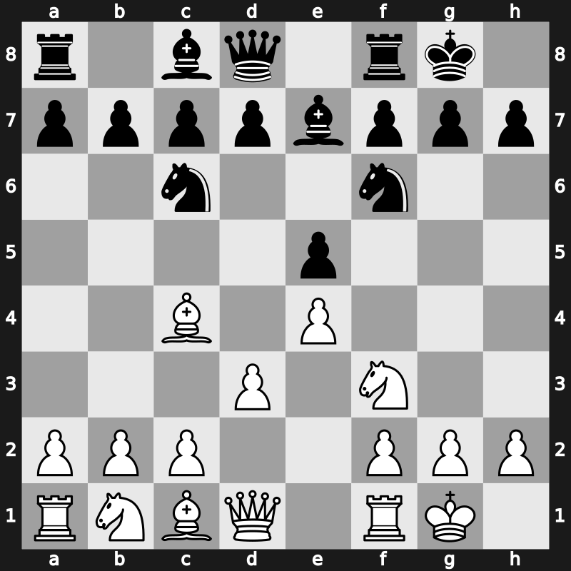 C55h - 4.d3 Be7 5.O-O O-O [+0.27]