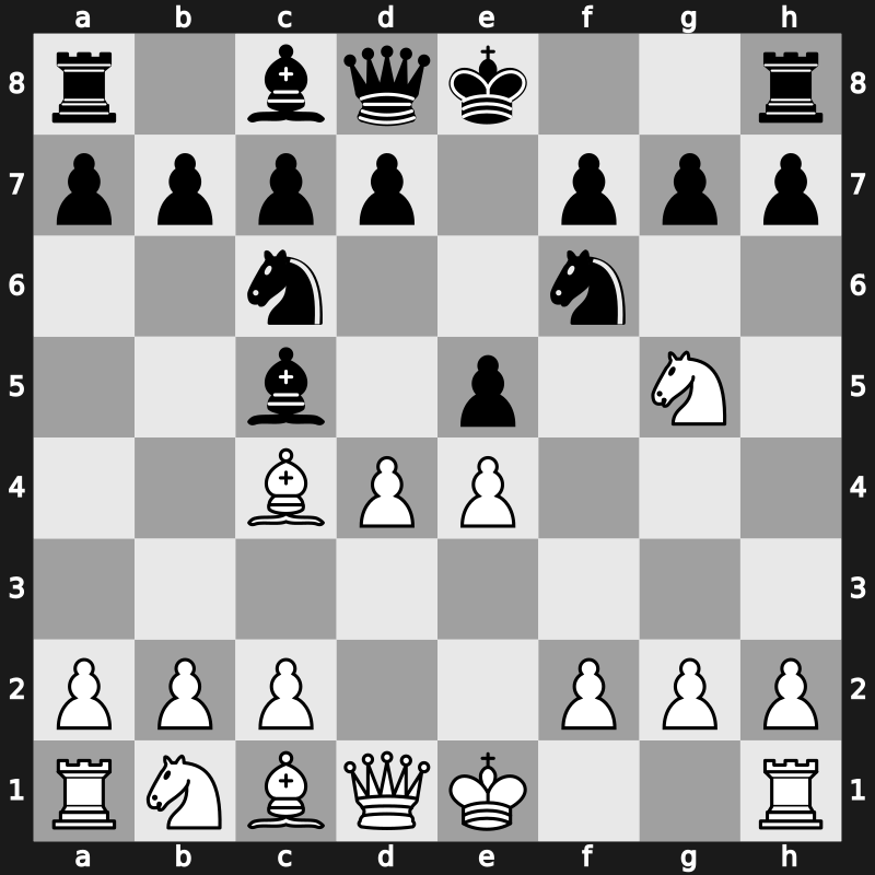 C57a - 4…Bc5 5.d4 - Traxler