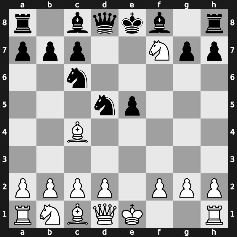 C57g - 4…d5 5.exd5 Nxd5 6.Nxf7 - Fegatello (Fried Liver) Attack [+0.91]