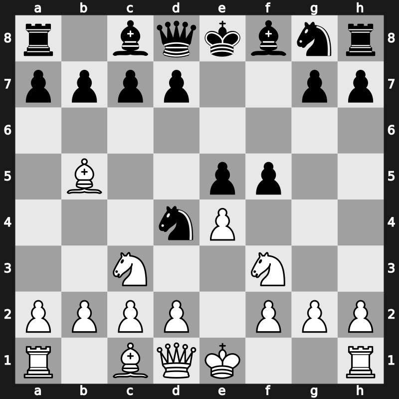 C63j - 4.Nc3 Nd4 - Schliemann [+1.07]