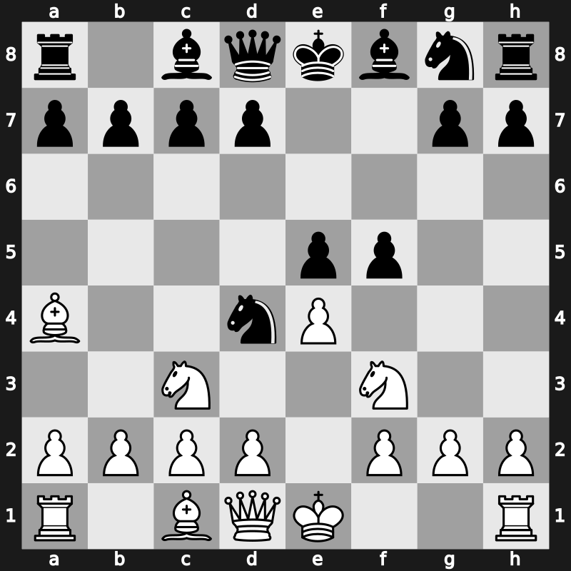 C63k - 4.Nc3 Nd4 5.Ba4 - Schliemann [+0.82]