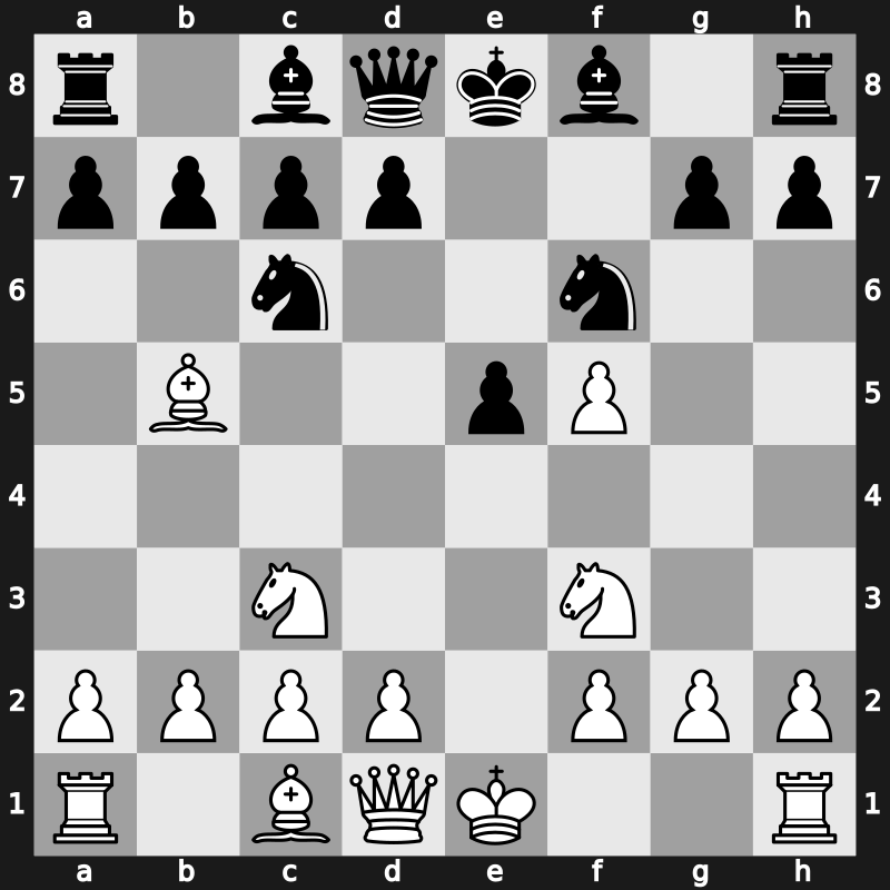 C63m - 4.Nc3 Nf6 5.exf5 - Schliemann [+0.70]