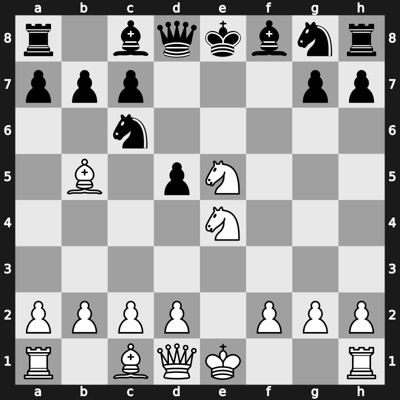 C63s - 4.Nc3 fxe4 5.Nxe4 d5 6.Nxe5 - Schliemann [+0.62]