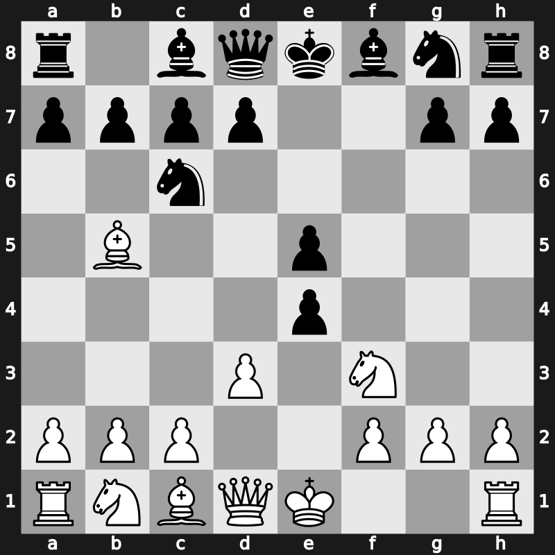 C63e - 4.d3 fxe4 - Schliemann [+0.58]