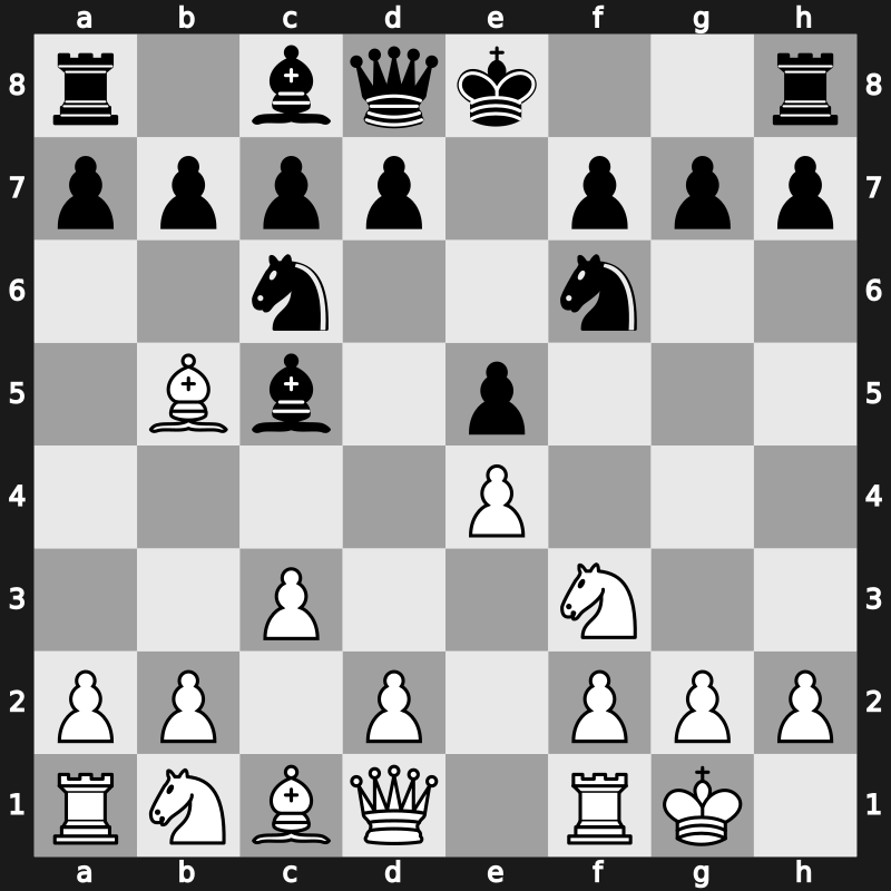 C65n - 4.O-O Bc5 5.c3 - Berlin Beverwijk [+0.48]