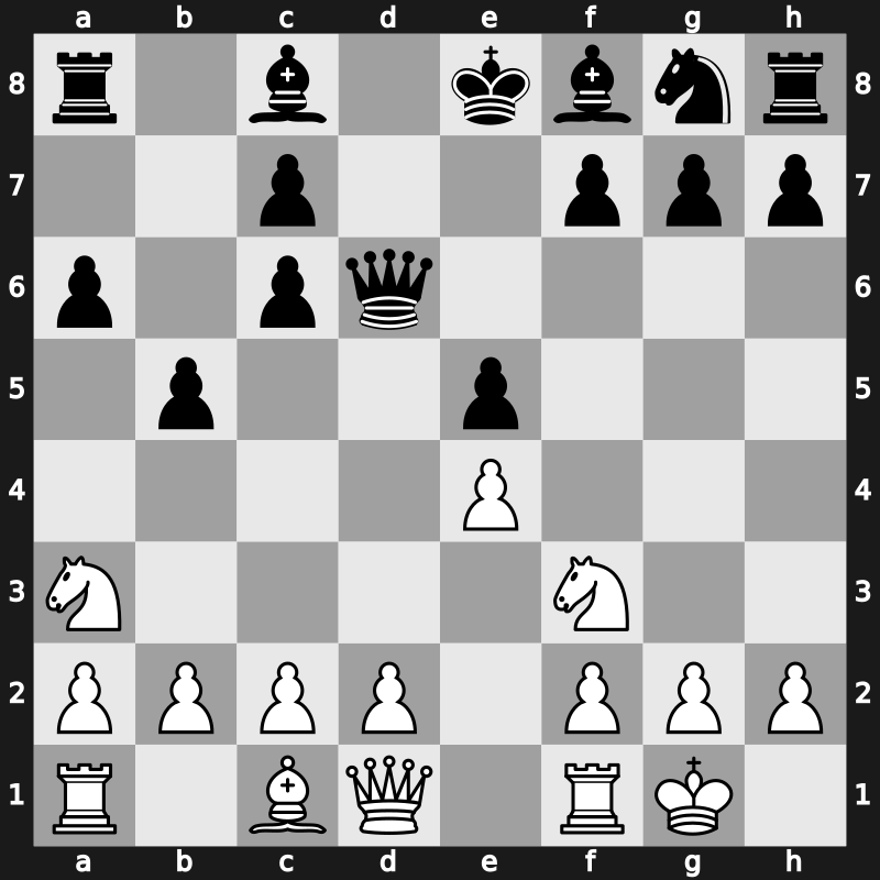 C68t - 4.Bxc6 dxc6 5.O-O Qd6 6.Na3 b5 - Exchange Bronstein [+0.38]
