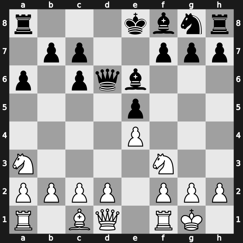 C68u - 4.Bxc6 dxc6 5.O-O Qd6 6.Na3 Be6 - Exchange Bronstein [-0.02]