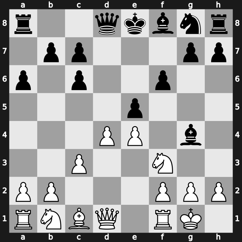 C69c - 6.d4 Bg4 7.c3 - Exchange Gligoric [+0.19]