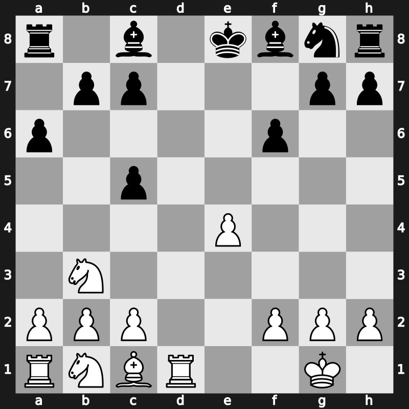 C69k - 6.d4 exd4 7.Nxd4 c5 8.Nb3 Qxd1 9.Rxd1 - Exchange Gligoric Queenswap [-0.05]