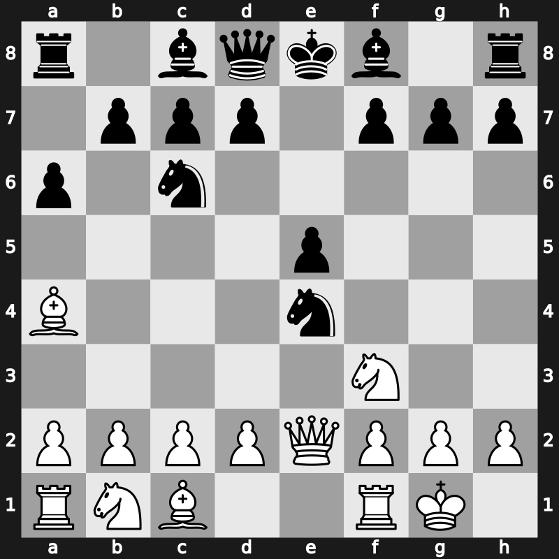 C80c - 6.Qe2 - Open Tartakower Variation [-0.35]