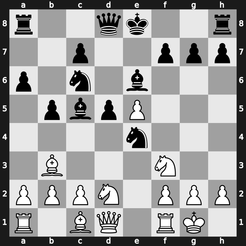 C80q - 6.d4 b5 7.Bb3 d5 8.dxe5 Be6 9.Nbd2 Bc5 - Open Bernstein [+0.57]