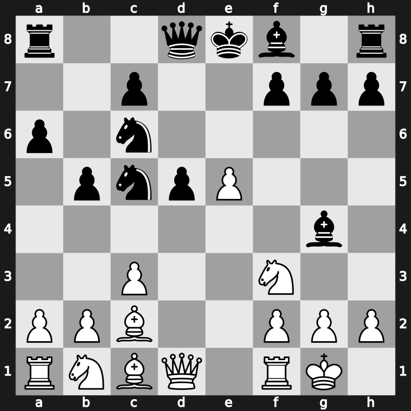 C82c - 9…Nc5 10.Bc2 Bg4 - Open Berlin [+0.67]