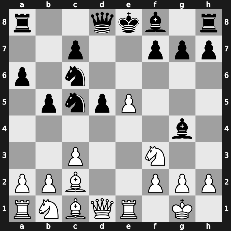 C82d - 9…Nc5 10.Bc2 Bg4 11.Re1 - Open Berlin [+0.66]
