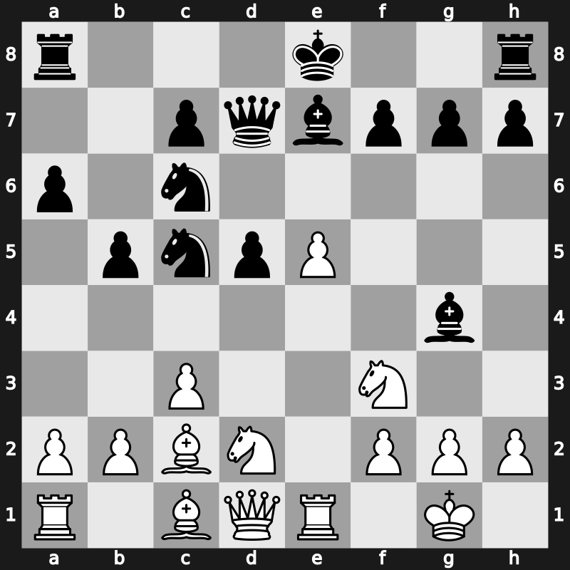 C82g - 9…Nc5 10.Bc2 Bg4 11.Nbd2 Be7 12.Re1 Qd7 - Open Berlin [+0.61]