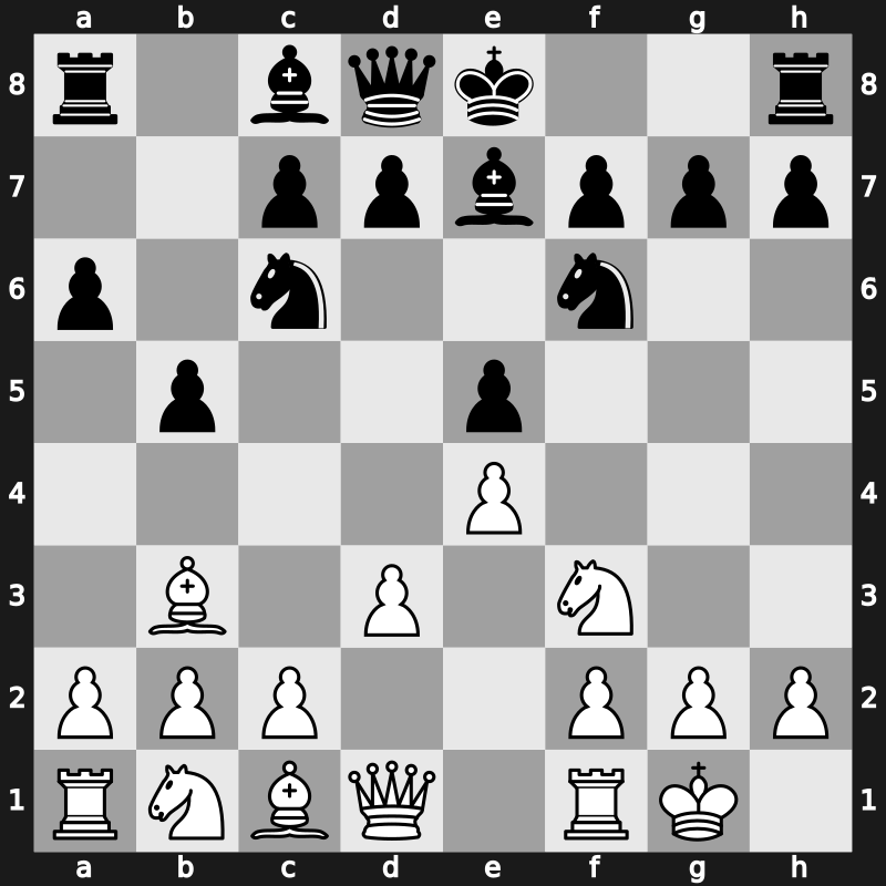 C84f - 6.d3 b5 7.Bb3 - Closed [+0.20]