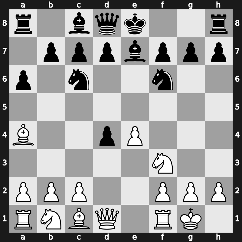 C84g - 6.d4 exd4 - Closed Centre Attack [-0.04]