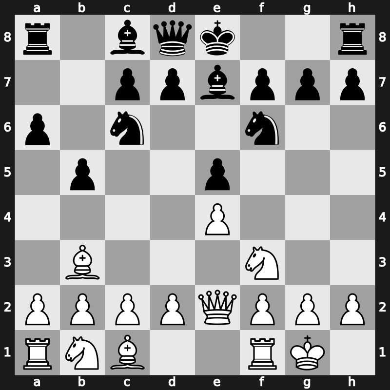 C86b - 6…b5 7.Bb3 - Worrall Attack [-0.06]
