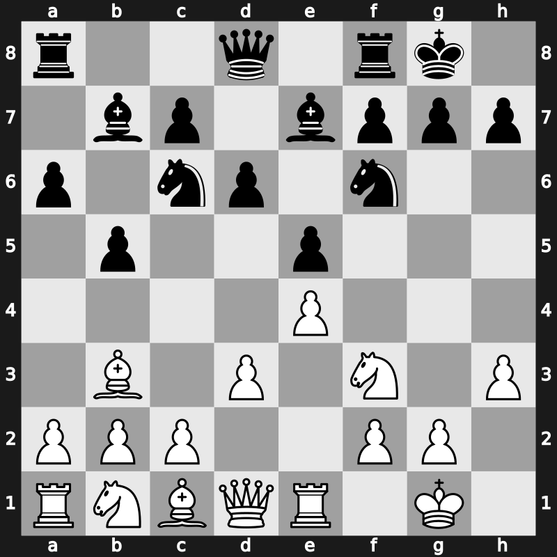 C88i - 7.Bb3 O-O 8.h3 Bb7 9.d3 d6 - Closed [+0.28]