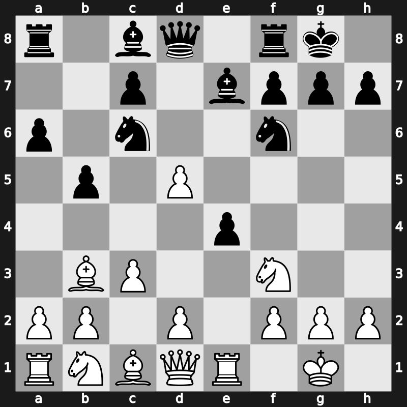 C89b - 9.exd5 e4 - Marshall Herman Steiner Variation [+1.01]