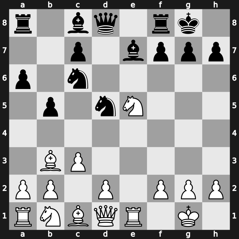C89d - 9.exd5 Nxd5 10.Nxe5 - Spanish: Marshall